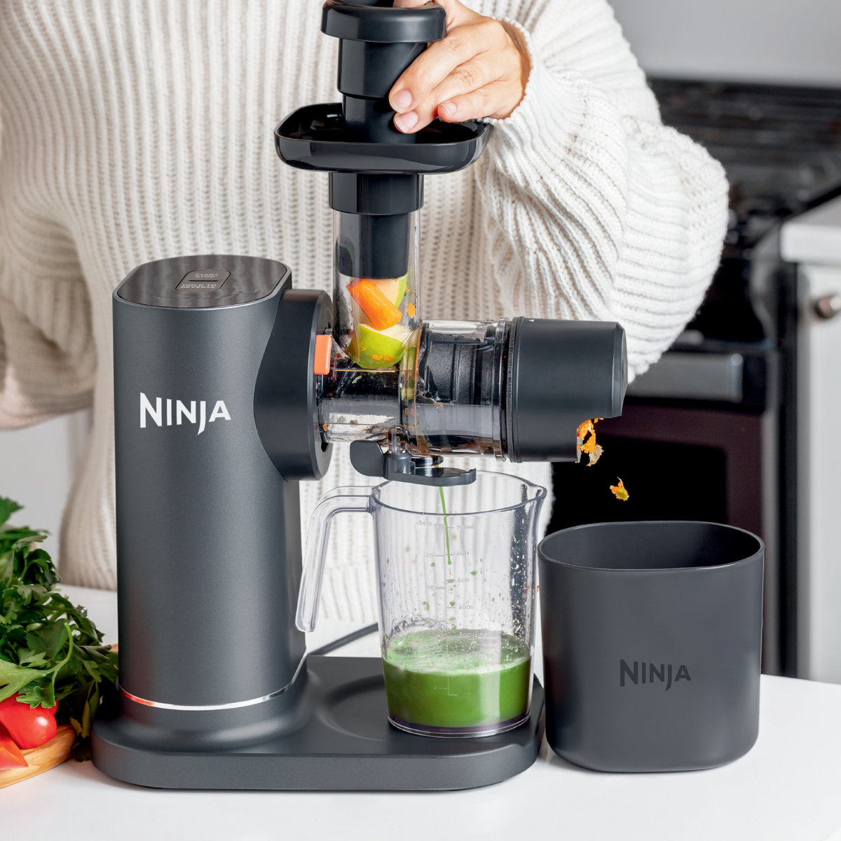 Ninja® NeverClog Cold Press Juicer with Total Pulp Control, 2 Pulp Functions